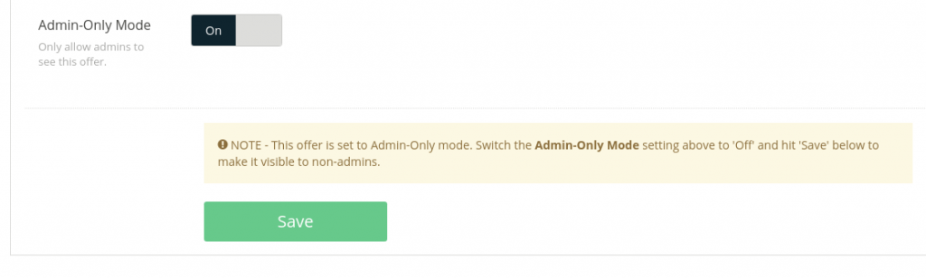 Admin only - edit page