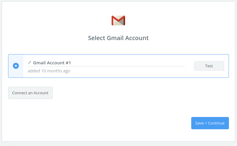 Select gmail account