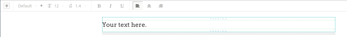Text element toolbar