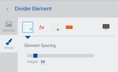 Divider - styles tab