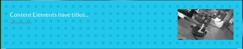 Content element in builder