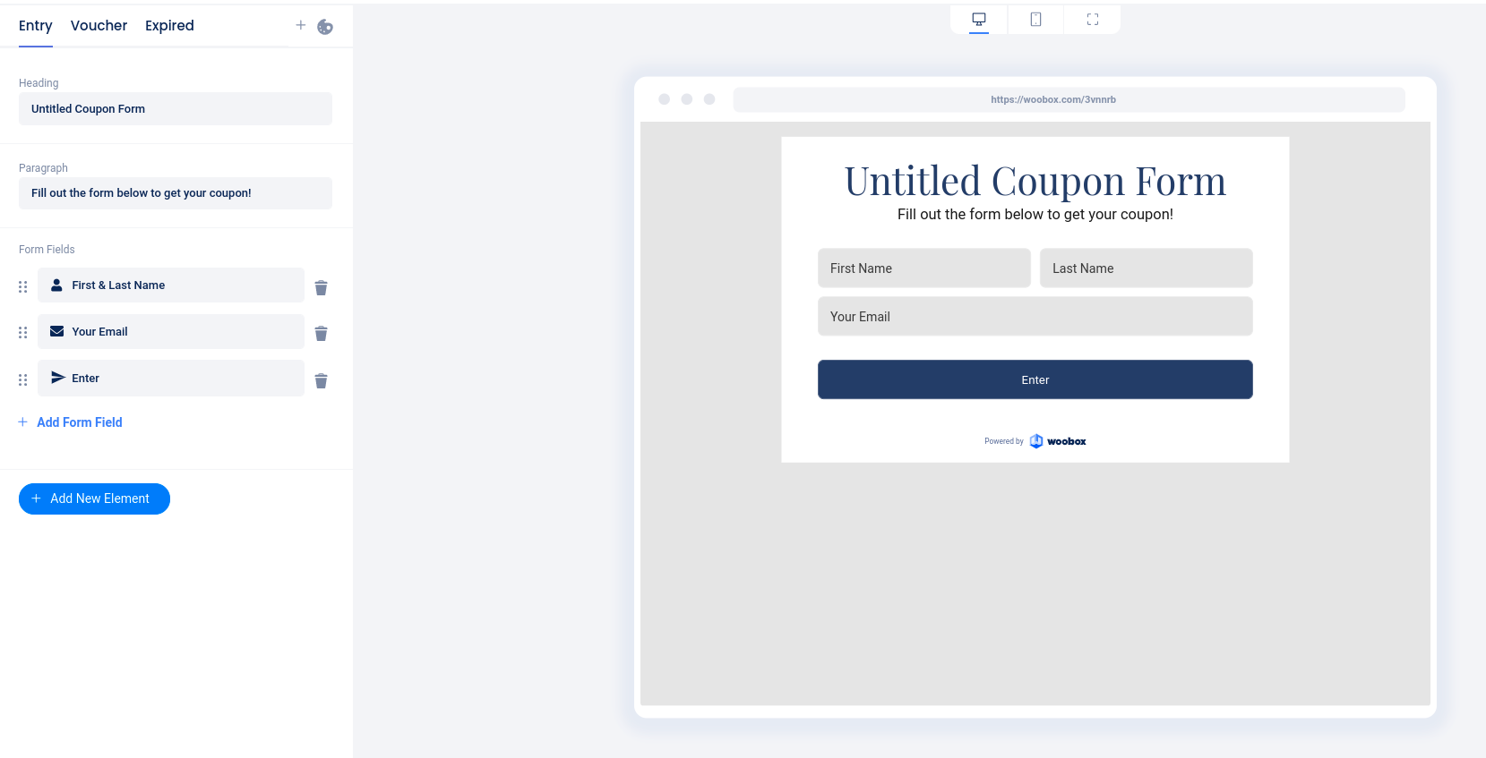 Coupon design tab