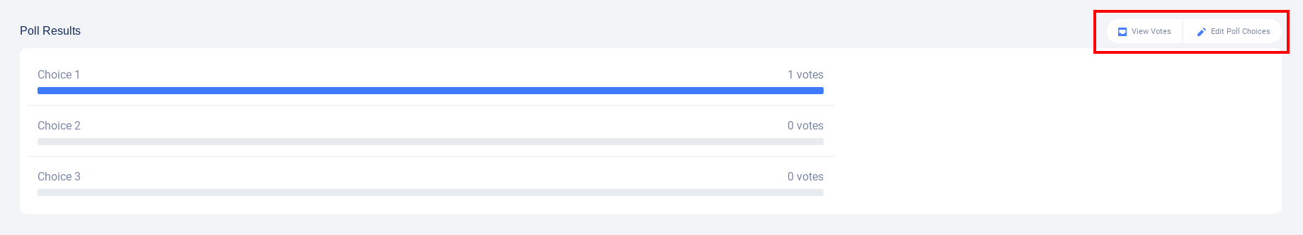 Poll overview stats/votes