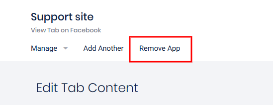 Remove app button 2020