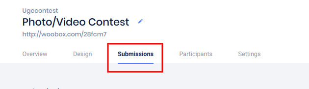 Submissions tab