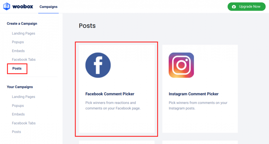 Posts - Facebook comment picker