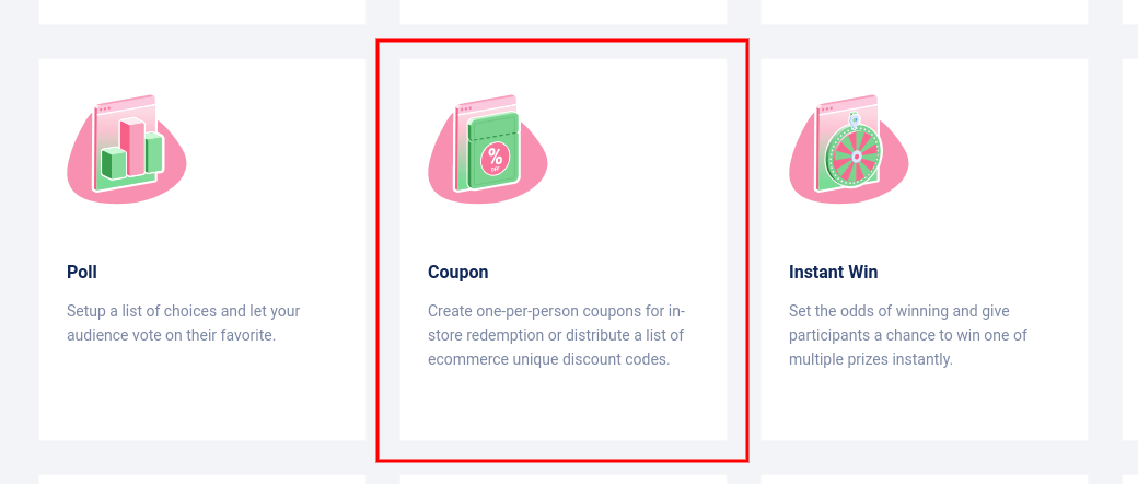 Landing pages - Coupon