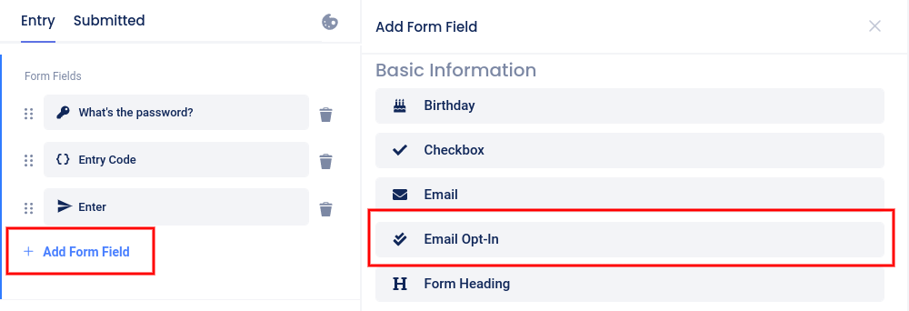 Add email opt-in checkbox