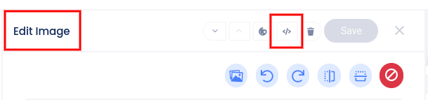 Edit image element HTML