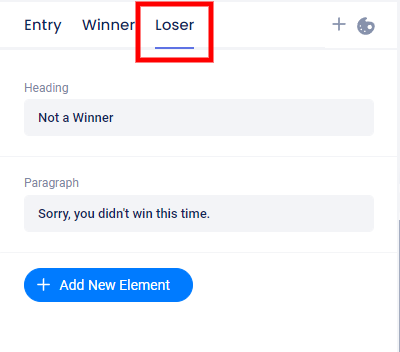 Instant win Loser page 2022