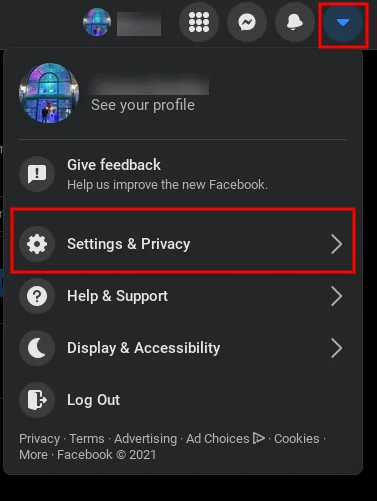 Facebook settings 2021