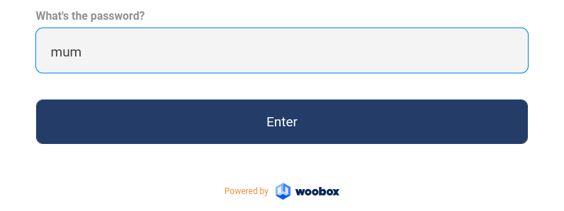 Password field on form 2021