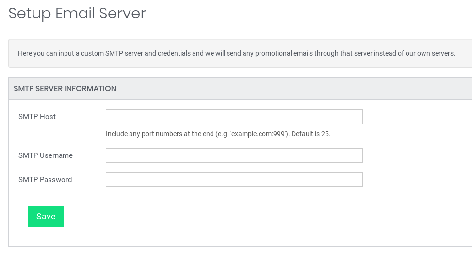 Set up your SMTP Server – Woobox Help