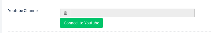 Connect to YouTube button