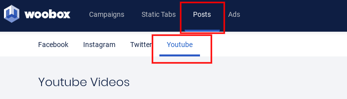 Posts - YouTube section