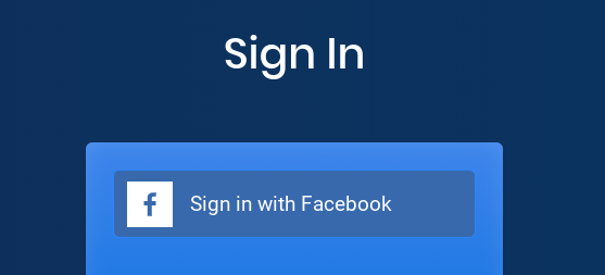 Sign in with Facebook button