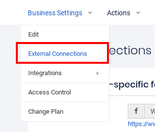 External connections navigation