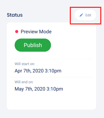 Status -edit dates