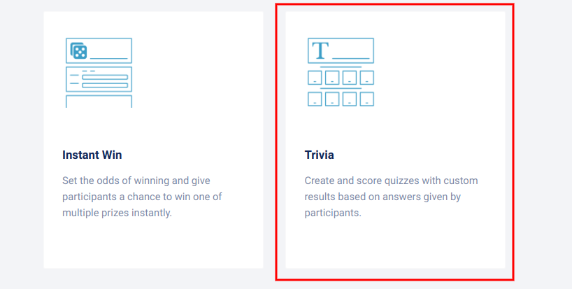 Landing pages - trivia setup