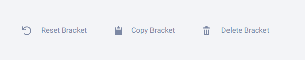 Reset, copy, and delete bracket