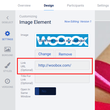 Image element with link URL