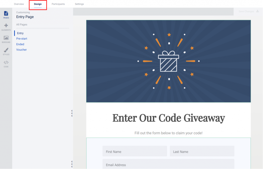 Code giveaway - design section