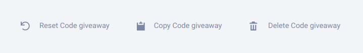 Copy, reset, and delete Code giveaway