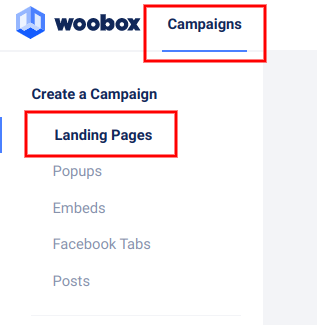 Campaigns - landing pages - main
