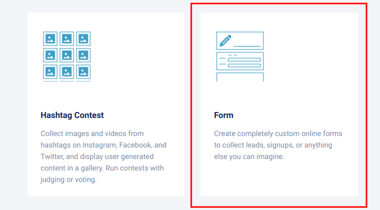 Landing pages - Form
