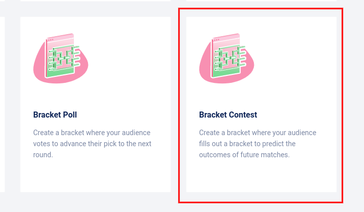 Landing pages - Bracket Contest