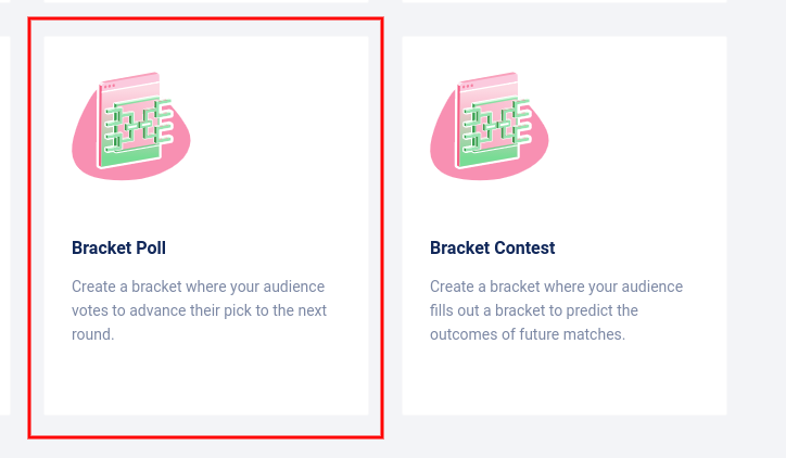 Landing pages - Bracket Poll