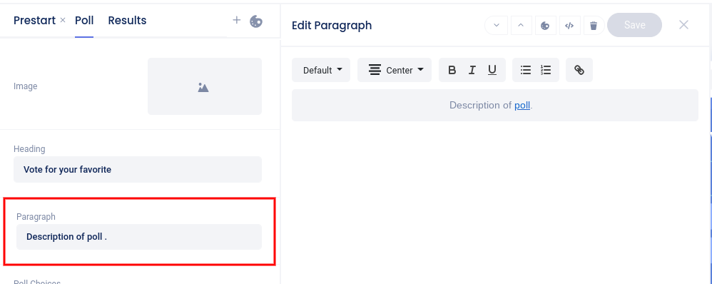 Select default paragraph element