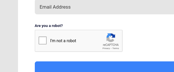 Recaptcha field on live form