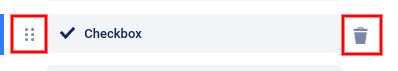 Move or delete checkbox field