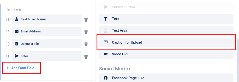 Add caption for upload field