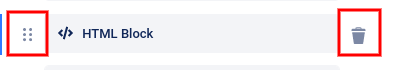 Move or delete HTML Block field