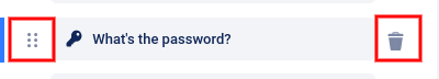 Move or delete password field