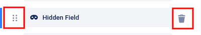 Move or delete hidden field