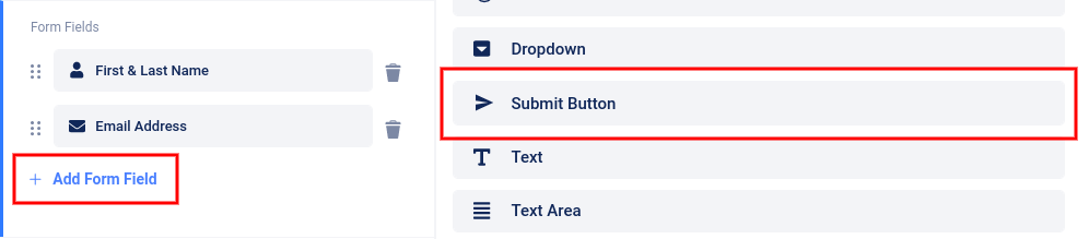 Add submit button to form