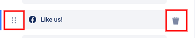 Move or delete social media button