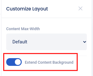 Layout - extend content background