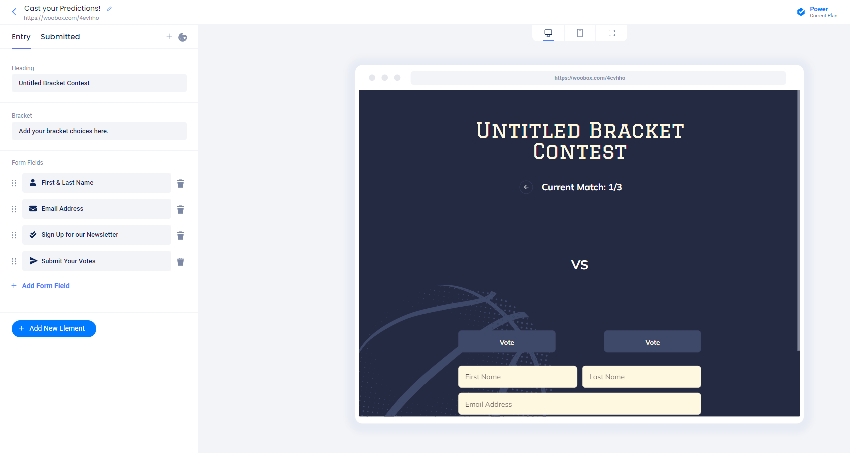 Bracket contest Design section 2022