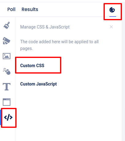 Design - custom CSS section