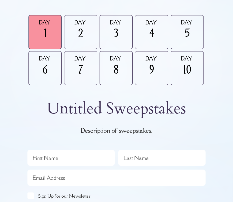 Basic calendar countdown element