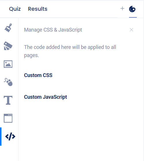 Custom CSS and JavaScript navigation