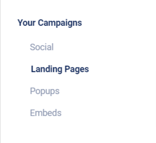 Your campaigns - Landing Pages 