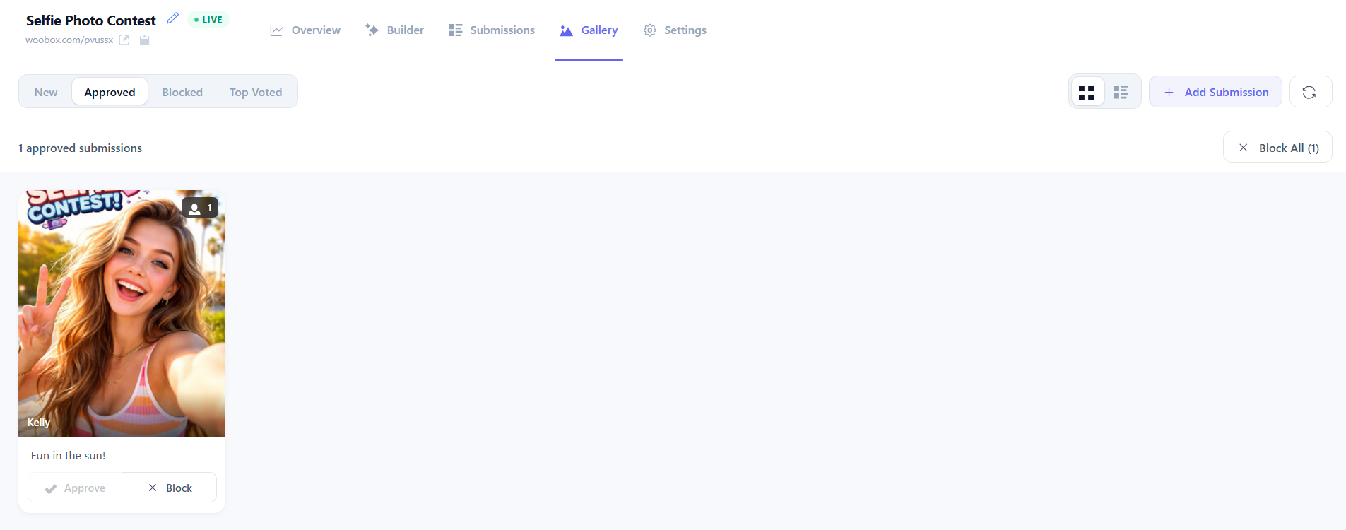 Gallery tab - AI Site 2026