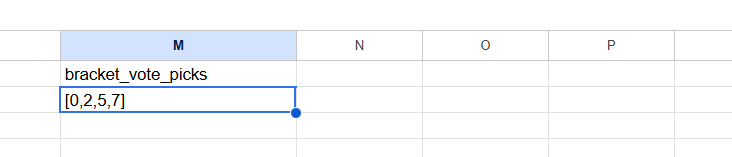 AI Site Builder bracket export - vote data