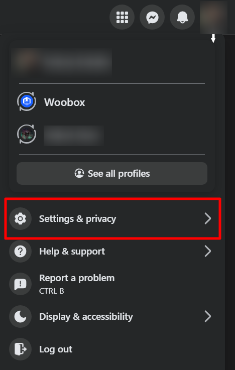 Facebook profile - Settings & privacy